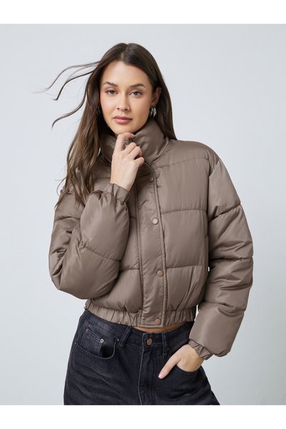 Styli Brown Regular Fit Padded Jacket