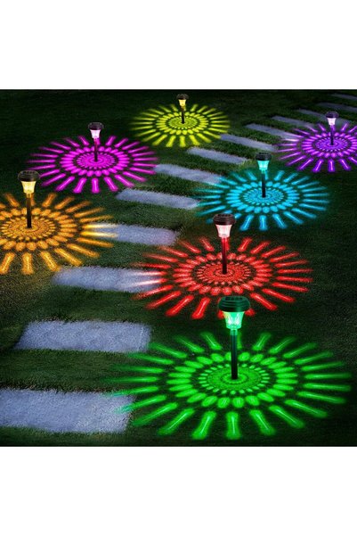 Generic 6 PCS Solar Pathway Lights, Color Changing Outdoor Yard Lamps, Waterp...