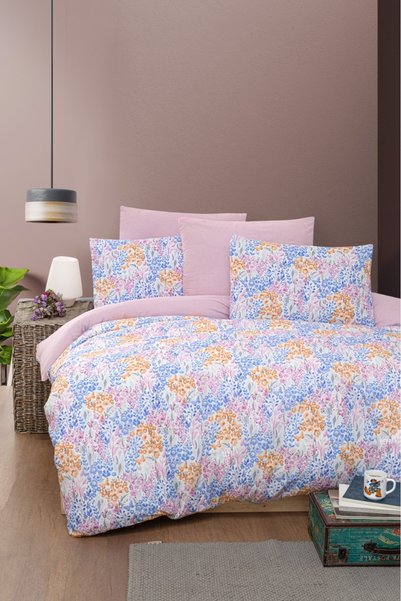MyStory Home MicroColore Double-Size Duvet Cover Set with Elastic-Edged Fitte...