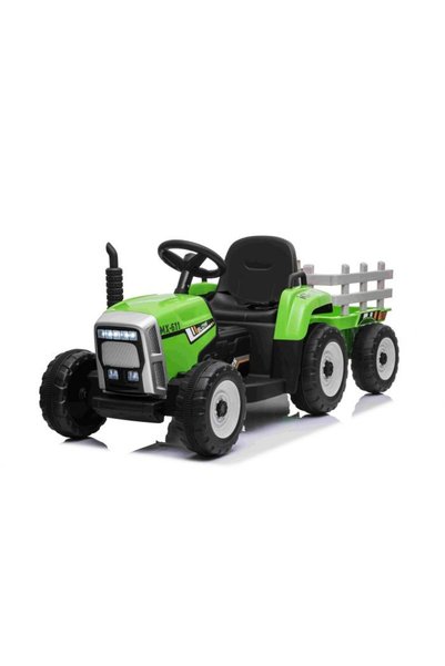 TEA Sports Tractor electric pentru copii cu remorca Workers Truck (MX-611) Verde