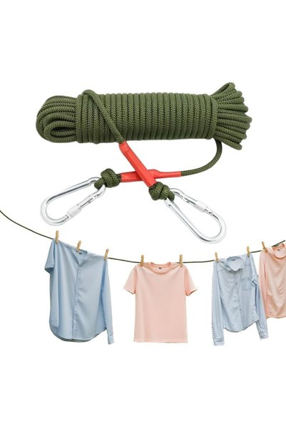 Generic HASTHIP® 10m Heavy Duty Clothesline, Nylon-Coated Steel Core Laundry ...