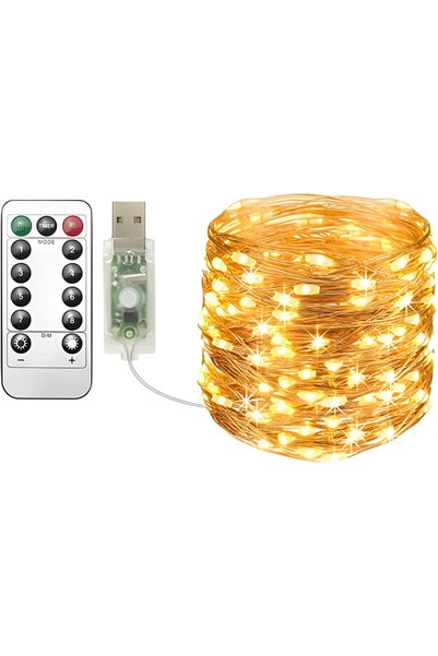 Generic USB Fairy Lights 1Pack,33ft/10M Warm white 100LED USB Cooper Wire Str...