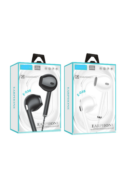 Generic Brand Wired Earphones – 3.5mm Bass Sound Earbuds, Black & White