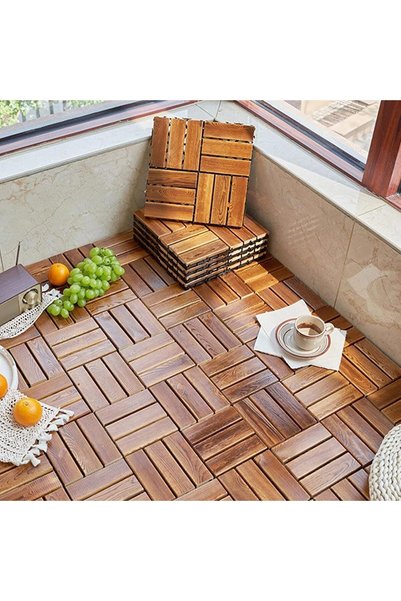 Generic Wooden Floor Tiles Decking Tiles Solid Hard Wooden Interlocking Floor...