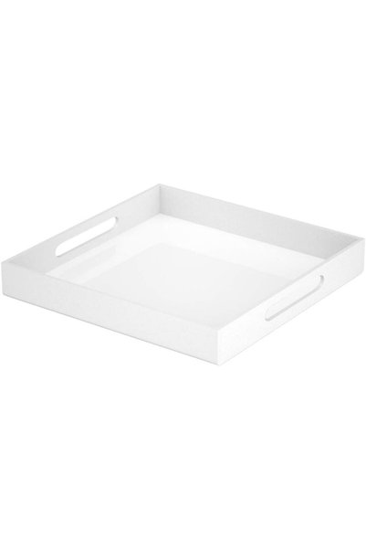 Generic Acrylic Serving Tray, 12 x 12 Inches, Leak-proof Decorative Tray, Org...