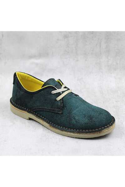 tino Pantofi unisex , pentru copii , din piele naturala , nubuck 853-VERDE/1