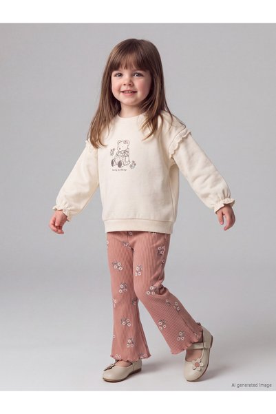 LC Waikiki Alita City Lcw Baby Ecru Floral Baby Girl Set with a Difference