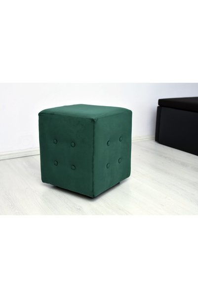 basero Taburet ( Cubo 36 x 36 x36 ) catifea verde