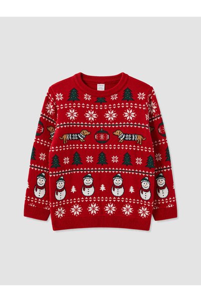 LC Waikiki High-Quality Items from Çelebi Store: New Year-Themed Boys' Knit S...