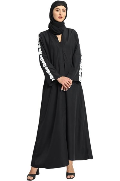 Generic Women Arabic wear abaya with Hijab Black -SDRF1N502955
