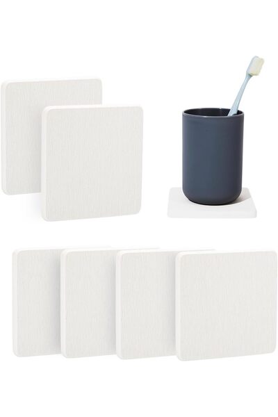 Generic 6 Pieces Water Absorbent Diatomite Coasters, Diatomaceous Earth Kitch...