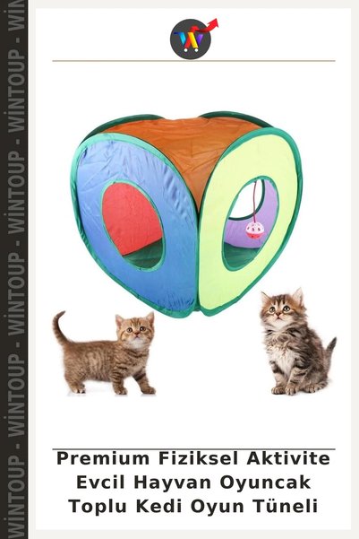 Wintoup Premium Physical Activity Pet Toy Cat Play Tunnel