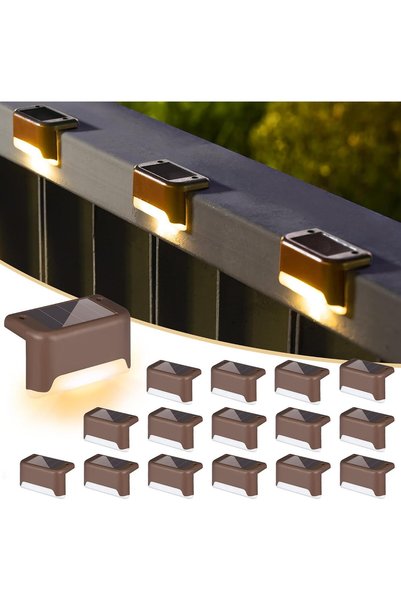 Generic Solar Deck Lights Outdoor 16 Pack, Solar Step Lights Waterproof Led S...