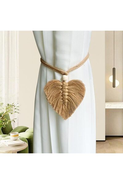 Generic Boho Curtain Tiebacks, Pack of 4，Macrame Leaves Curtain Holders, Cott...