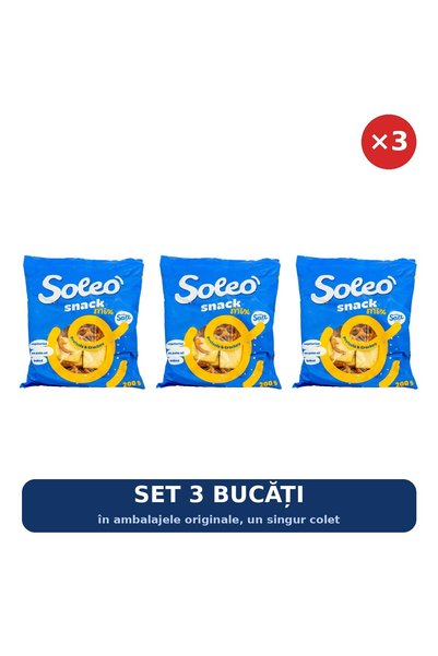 Soleo Set 3 x Mix de covrigei și crackers cu sare Soleo, 200 g