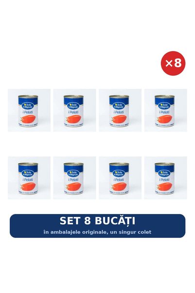 O Sole e Napule Set 8 x Roșii decojite O Sole, 400 g