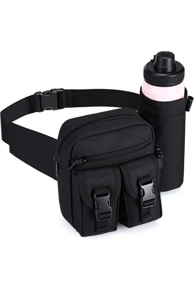 Generic Tactical Fanny Pack with Water Bottle Holder, Waist Bag for Men & Wom...