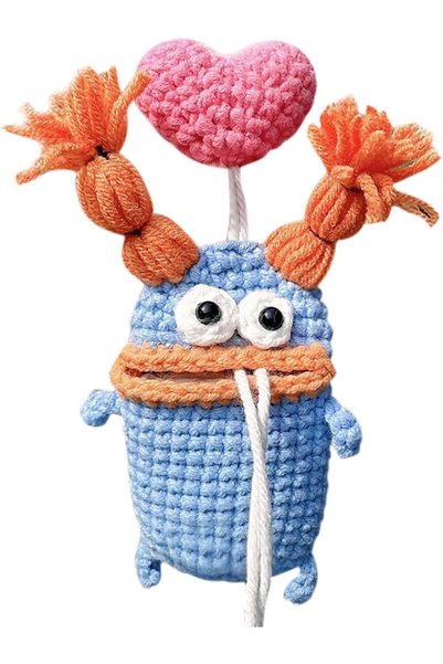 Generic Handmade Crochet Key Case Holder, 3.4" Handwoven Car Key Cover Pouch,...