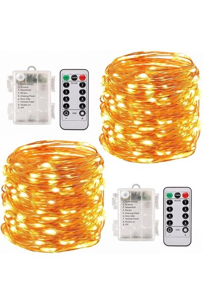 Generic Battery Fairy Lights 2 Pack 10m 100 LED with Remote Control