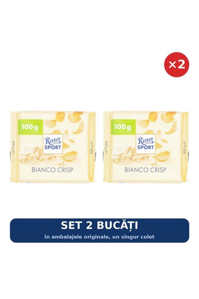Ritter Sport Set 2 x Ciocolată albă crocantă Ritter Sport, 100 g