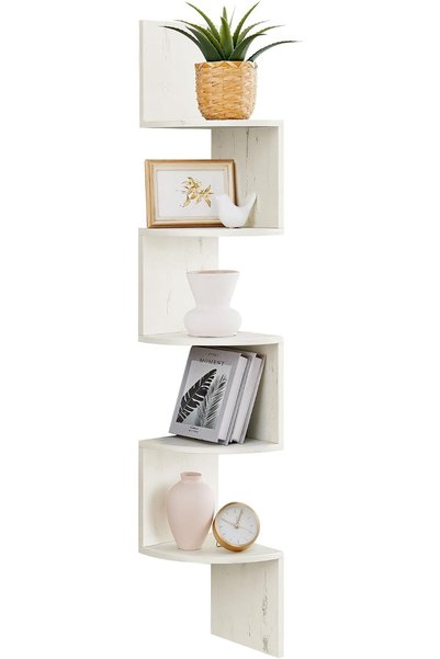 Generic Corner Shelf Wall Mount, 5-Tier Floating Corner Bookshelf, Plant Shel...
