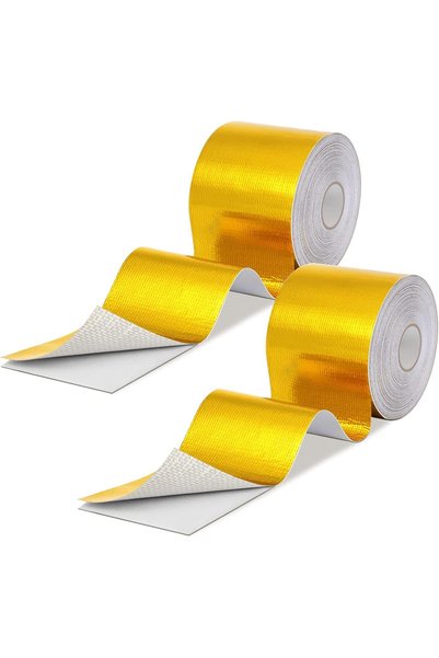 Generic 2 Rolls 10m x 5cm Aluminum Foil Tape Heat Shield Tape Barrier Adhesiv...