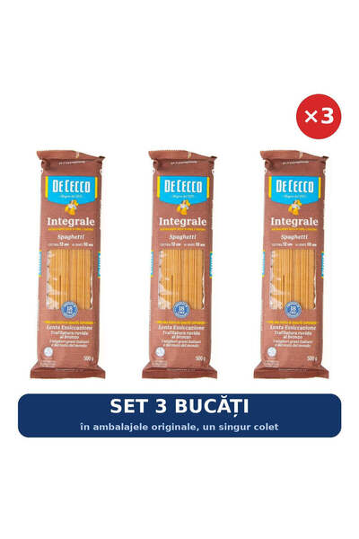 De Cecco Set 3 x Whole spaghetti no. 12 De Cecco, 500 g