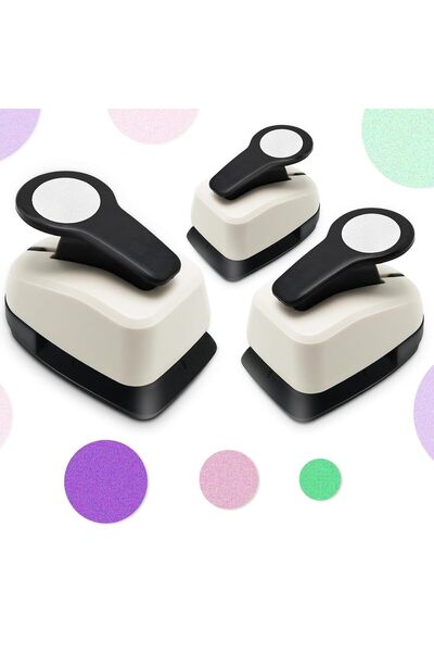 Generic Circle Hole Punch, Paper Hol-e Puncher, 3 PCS Circl-e Punch Set, 1 in...