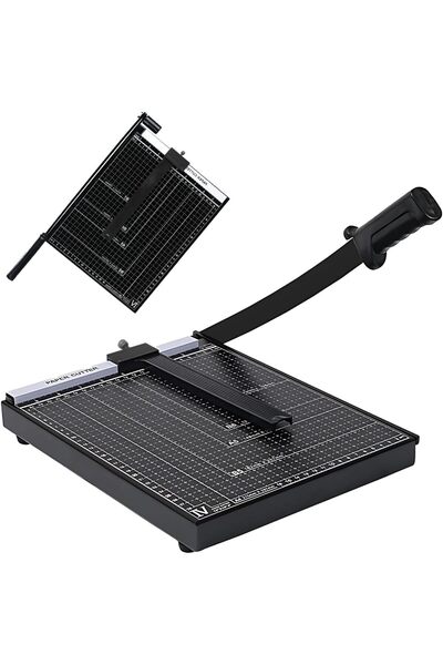 Generic A4 Paper Cutter Heavy Duty Stack & Guillotine Trimmer, 10-12 Sheets C...