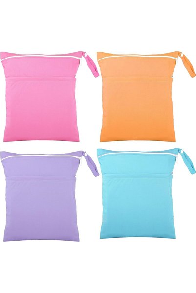 Generic Waterproof Wet Bag, Cloth Diaper Wet Dry Bags Reusable with Two Zippe...
