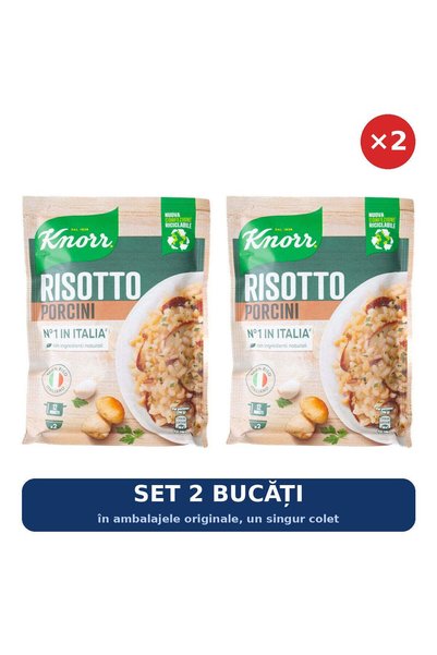 Knorr Set 2 x Risotto cu ciuperci porcini Knorr, 175 g