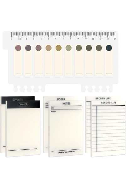 Generic Transparent Sticky Notes and Sticky Index Tabs Set 500 PCS Waterproof...