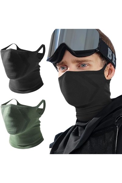Generic Winter Face Mask with Ear Loops, Neck Warmer Gaiter Windproof Face Ma...