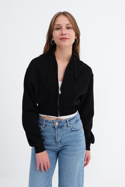 Addax Kapüşonlu Şardonlu Sweatshirt H1991