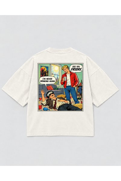 Bee you albină. NICIODATĂ MAI – Tricou Oversized, Bumbac 100%, 300GSM – Bej