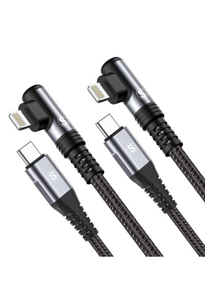 Generic كابل USB-C إلى Lightning [عبوة من قطعتين، 1 متر] كابل شحن سريع للآيفو...