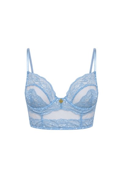 Feu De Elu Pastivelle Light Blue Lace Longline Bra