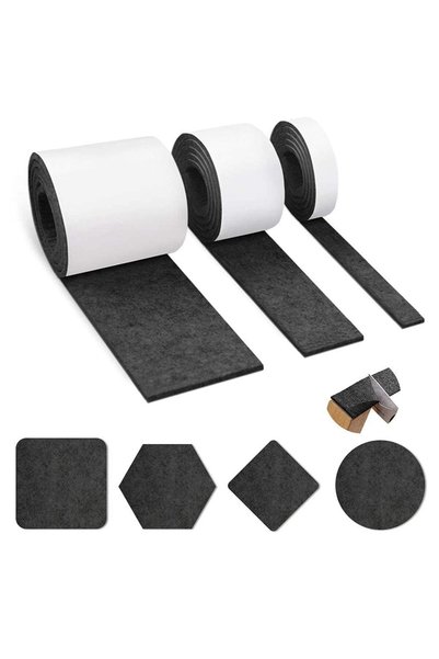 X SPRING Felt Furniture Pad Rolls, 3PCS Heavy Duty Adhesive Floor Protectors,...
