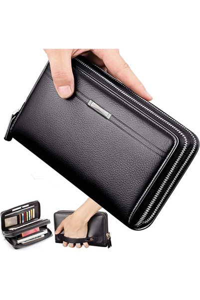 Generic Mens Wallet Long Purse Leather Clutch Large Business Handbag Phone Ca...