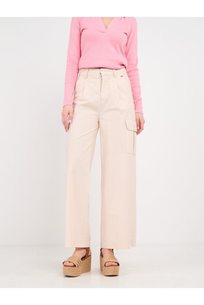 Timeout - Pantaloni lungi dama cu buzunare de culoare uniformă