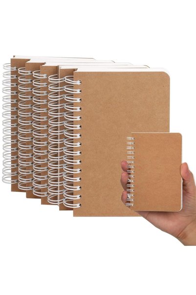 Generic دفتر ملاحظات حلزوني، 5 دفاتر صغيرة الحجم للكتابة والرسم وتدوين الملاح...