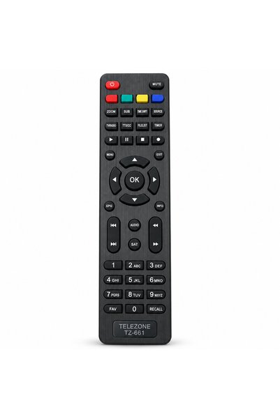 BURAQ جهاز تحكم عن بعد لجهاز استقبال الأقمار الصناعية TELEZONE TZ-661 - باللو...