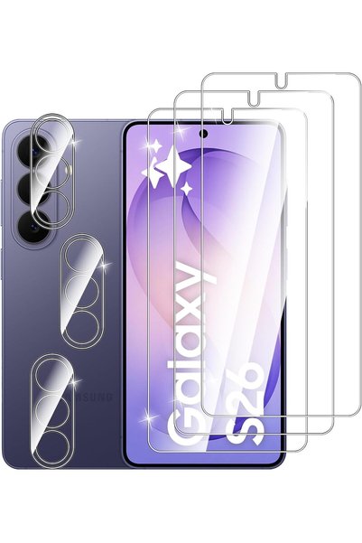 Generic [3+3 Pack] Screen Protector for Samsung Galaxy S26 with Camera Lens P...