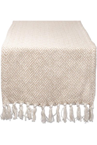 Generic Braided Farmhouse Table Runner, 15 x 72 inches, 1-Piece, Stone