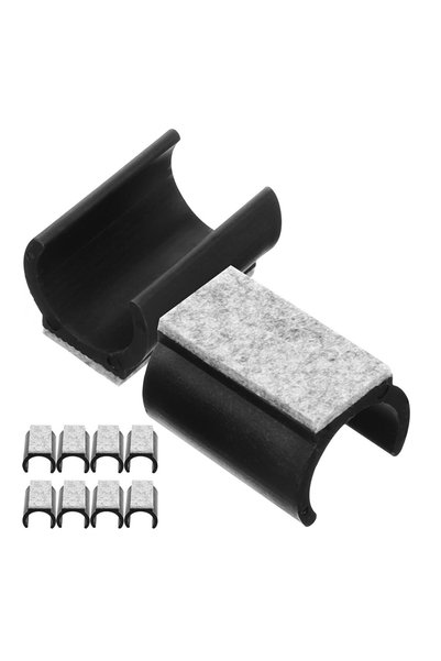 Baluue 10pcs U-shaped Wool Felt And Plastic Furniture Pads Chair Leg Caps Ant...