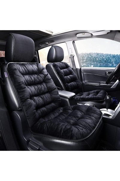 Generic Cushioned Car Seat Cover, 2PCS Warm Plush Car Seat Cover, Auto Protec...