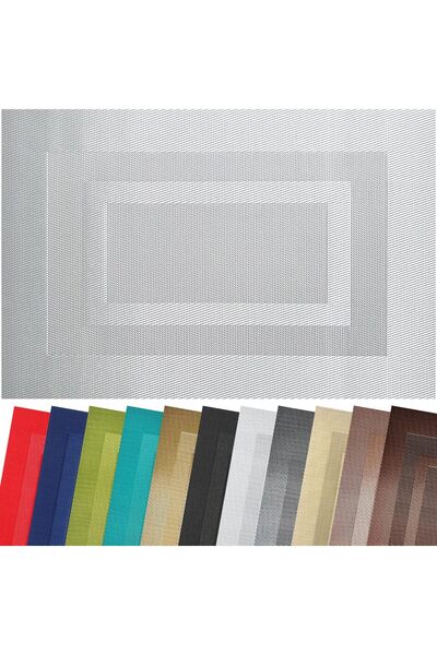 Generic مجموعة من 8 مفارش طاولة قابلة للغسل ومتينة، مصنوعة من الفينيل، مقاومة...