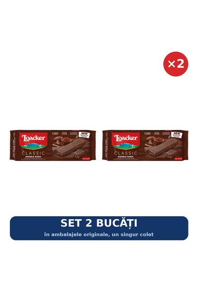 Loacker Set 2 x Napolitane Double Choc Loacker, 175 g