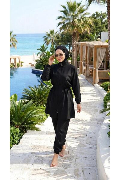 new ats Black, Elastic-Waisted, Water-Repellent Fabric, 3-Piece, Fully Coveri...