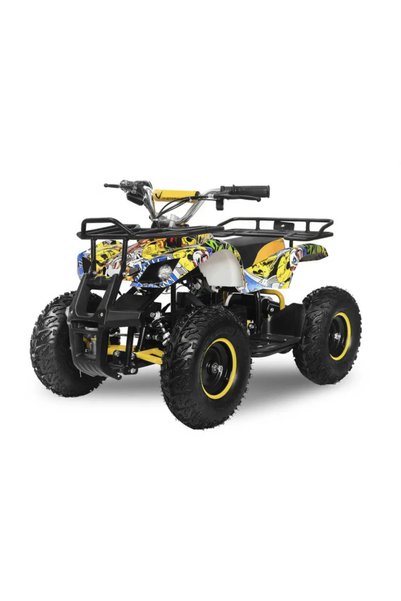 TEA Sports ATV Benzina Copii 50cc tip Graffiti, Frane pe Disc, Galben Graffiti